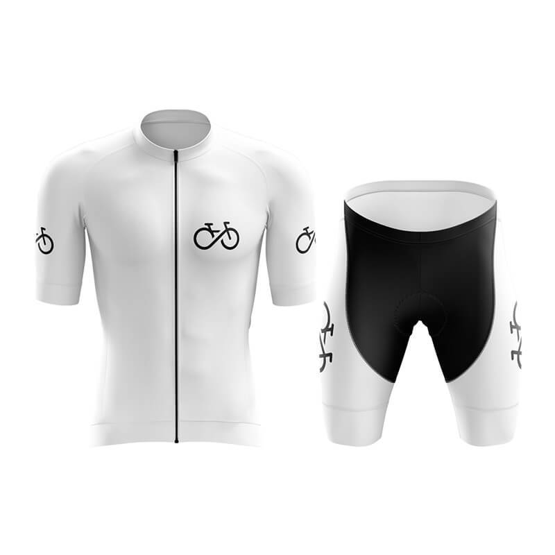 White Aero Cycling Gear Cycling Kits Cycling jersey Bike Clothing