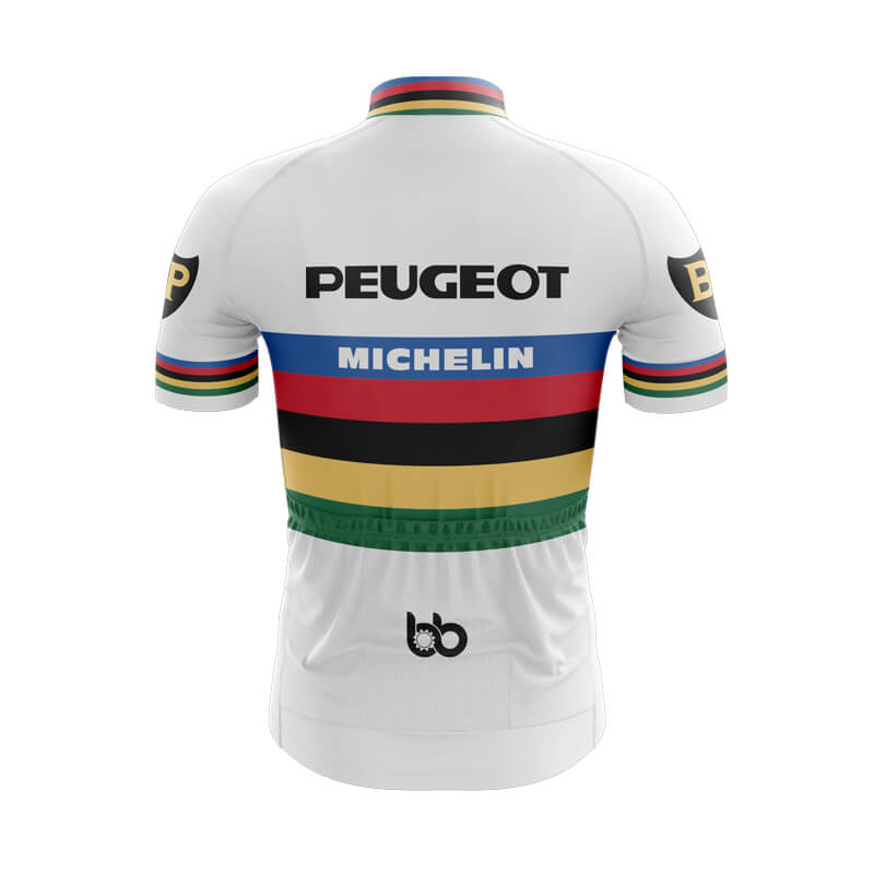 Maillot Cyclisme Vintage Peugeot Michelin 1979 - Réplique Bernard Thevenet - Taille XL