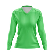 Basic Green MTB Kids Long Sleeve Jersey
