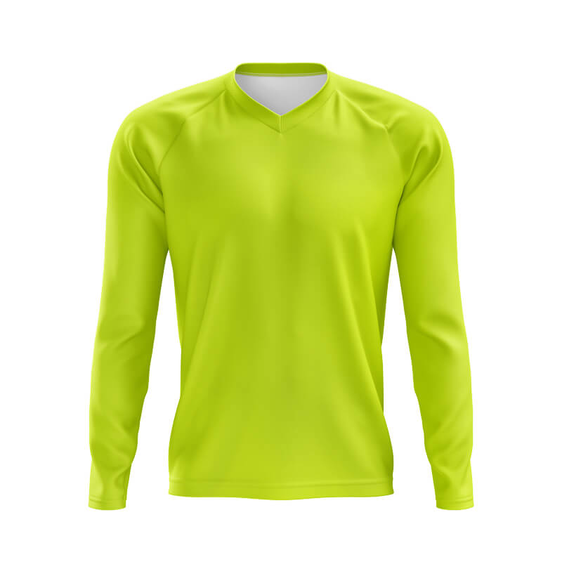 Basic Hi-Viz Yellow MTB Kids Long Sleeve Jersey
