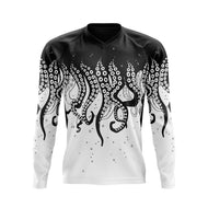 Octopus MTB Long Sleeve Jersey (V1) (White)