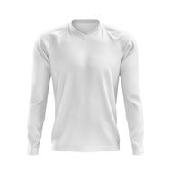 Basic White MTB Kids Long Sleeve Jersey