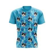 Cat Custom Face MTB Jersey (Blue)