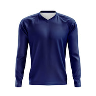 Basic Dark Blue MTB Kids Long Sleeve Jersey
