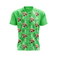Dog Custom Face MTB Jersey (Green)