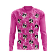 Cat Custom Face MTB Long Sleeve Jersey (Pink)
