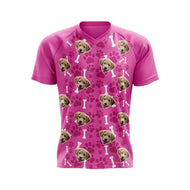 Dog Custom Face MTB Jersey (Pink)