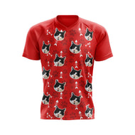 Cat Custom Face MTB Jersey (Red)