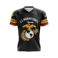 U.S Marine Corps MTB Kids Jersey (V1) (Black)