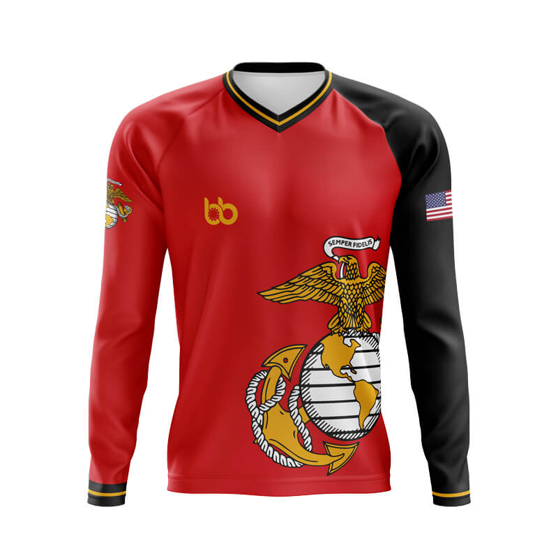 U.S Marine Corps MTB Long Sleeve Jersey V4 Bicycle Booth