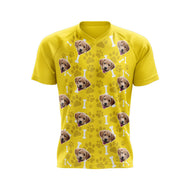 Dog Custom Face MTB Jersey (Yellow)