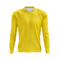 Basic Yellow MTB Kids Long Sleeve Jersey