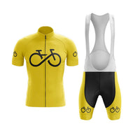 BBPOD Bundle Short Sleeve / Bib Shorts / Male Bike Forever 1.0 Cycling Kit (Yellow)