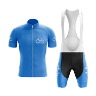 BBPOD Bundle Short Sleeve / Bib Shorts / Male Bike Forever (V2) (Blue) Cycling Kit