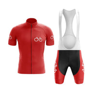 BBPOD Bundle Short Sleeve / Bib Shorts / Male Bike Forever (V2) (Red) Cycling Kit