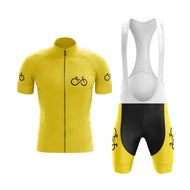 BBPOD Bundle Short Sleeve / Bib Shorts / Male Bike Forever (V2) (Yellow) Cycling Kit