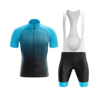 BBPOD Bundle Short Sleeve / Bib Shorts / Male Black to Cyan Cycling Kit