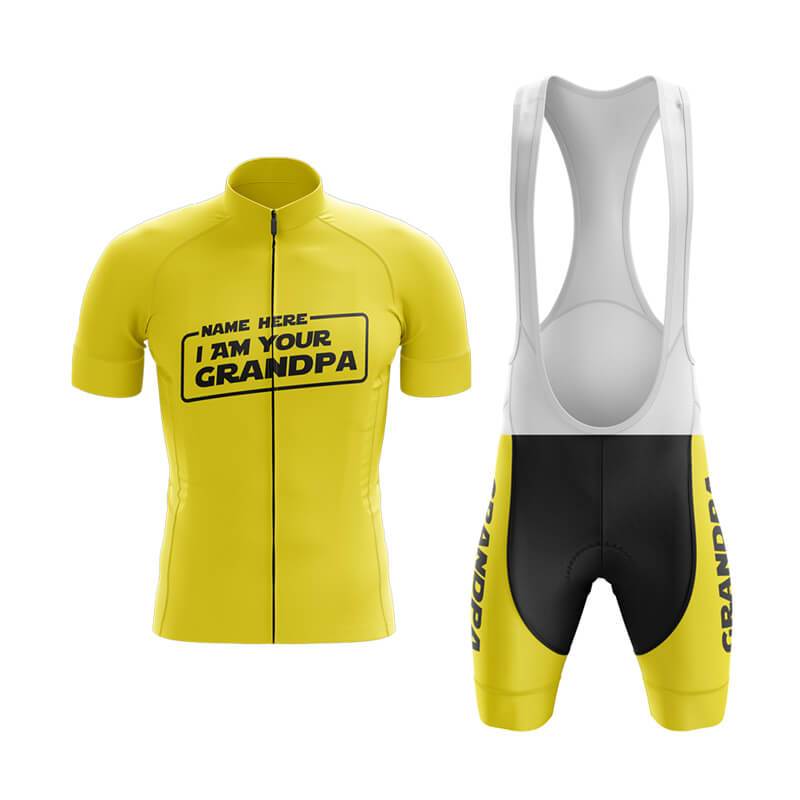 BBPOD Bundle Short Sleeve / Bib Shorts / Male I am your Grandpa Cycling Kit (Yellow)