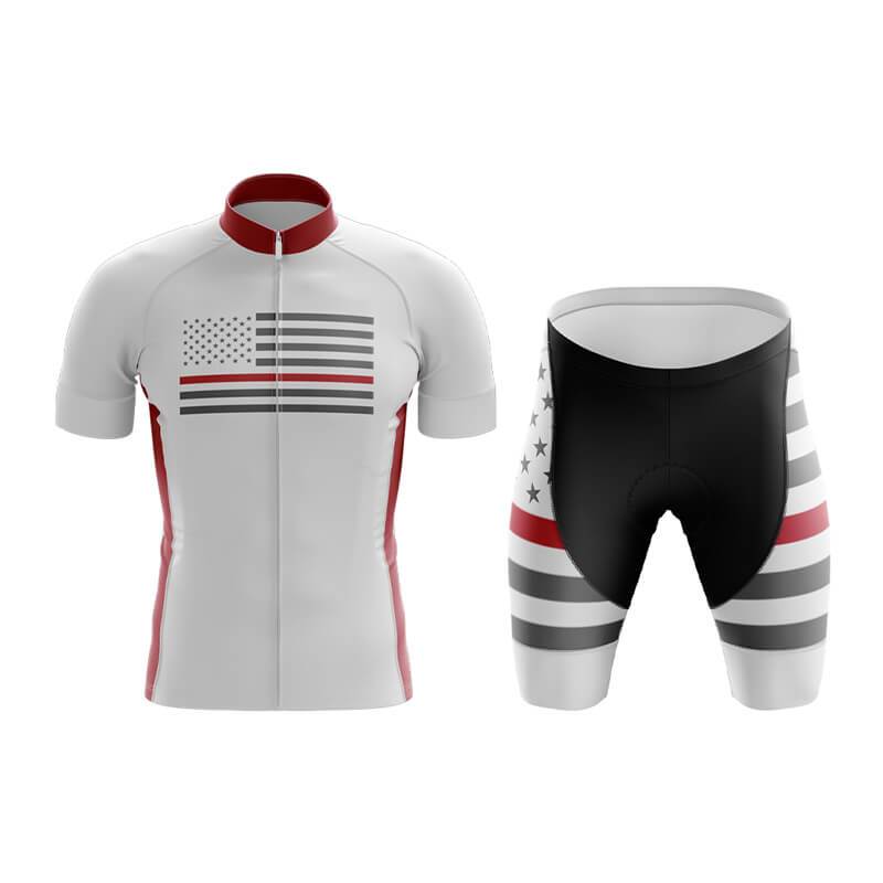 USA Thin Red Line Club Cycling Kit (White)