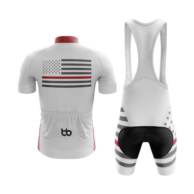 USA Thin Red Line White Cycling Kits Cycling jersey Bike