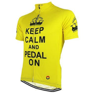 BBPOD Short Sleeve Jersey XXS / Male Keep Calm & Pedal On Jersey (Yellow)