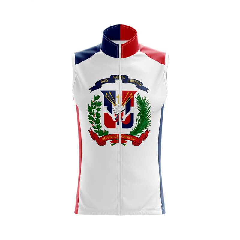 Dominican Republic Sleeveless Club Jersey V3 - POLYESTER, Breathable, Dries Quickly - Bicyclebooth