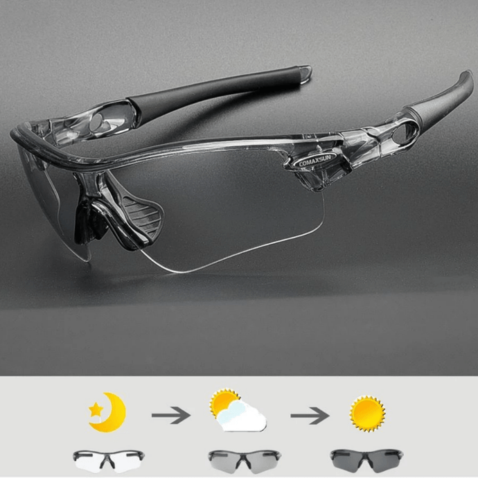 comaxsun Official Store Eyewear Gray Photochromic Professional Cycling Glasses